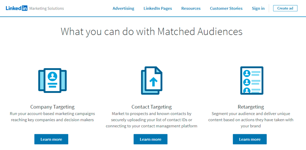 Use the Matched Audiences feature to run ads